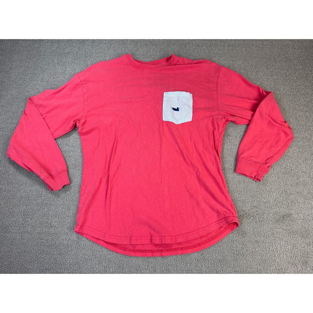 Southern Marsh Long Sleeve Shirt Cotton Pink Blue Size XS